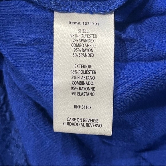 Calvin Klein Blue Short Sleeve Mesh Overlay Double Layer Tee Size Small - Picture 7 of 7